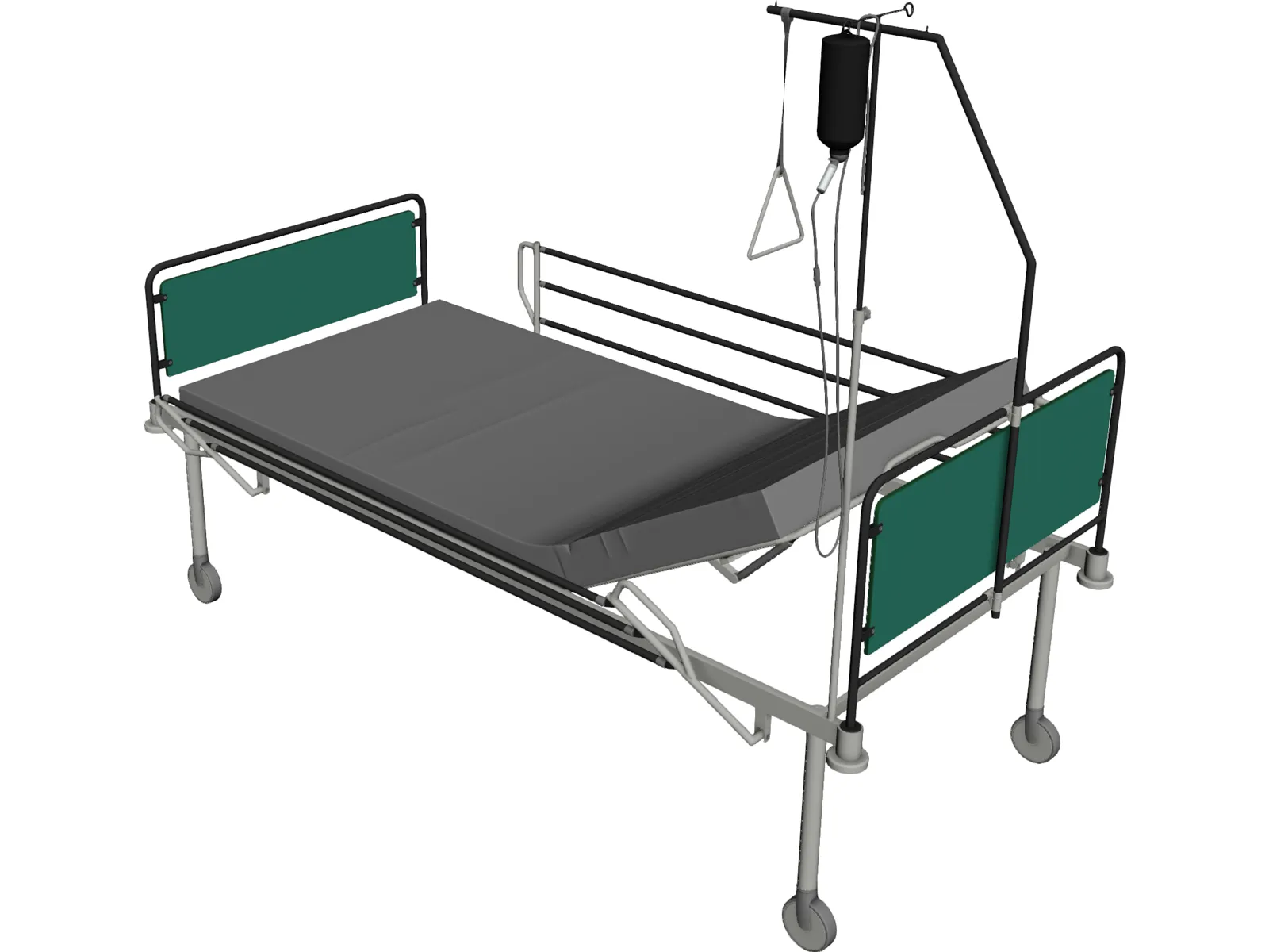 Hospital Bed 3D Model