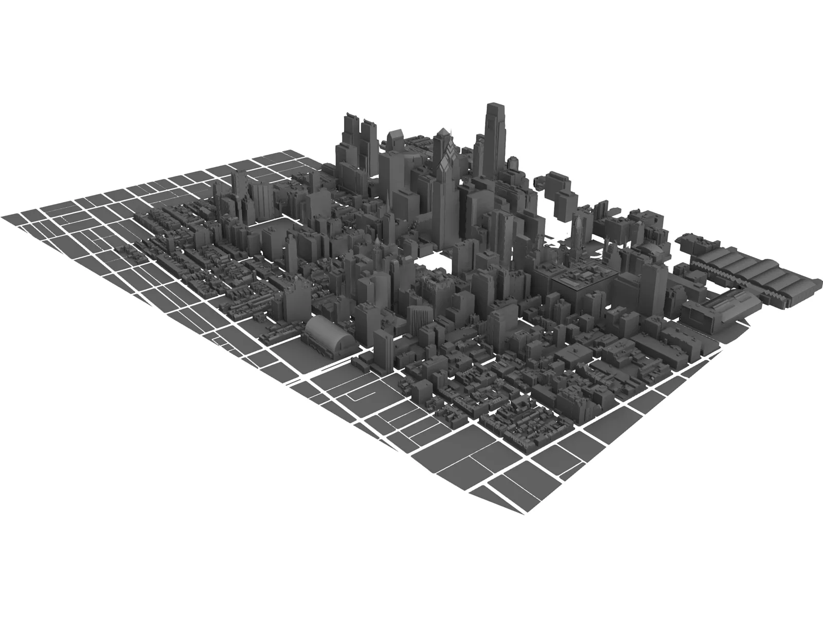 Philadelphia Downtown 3D Model
