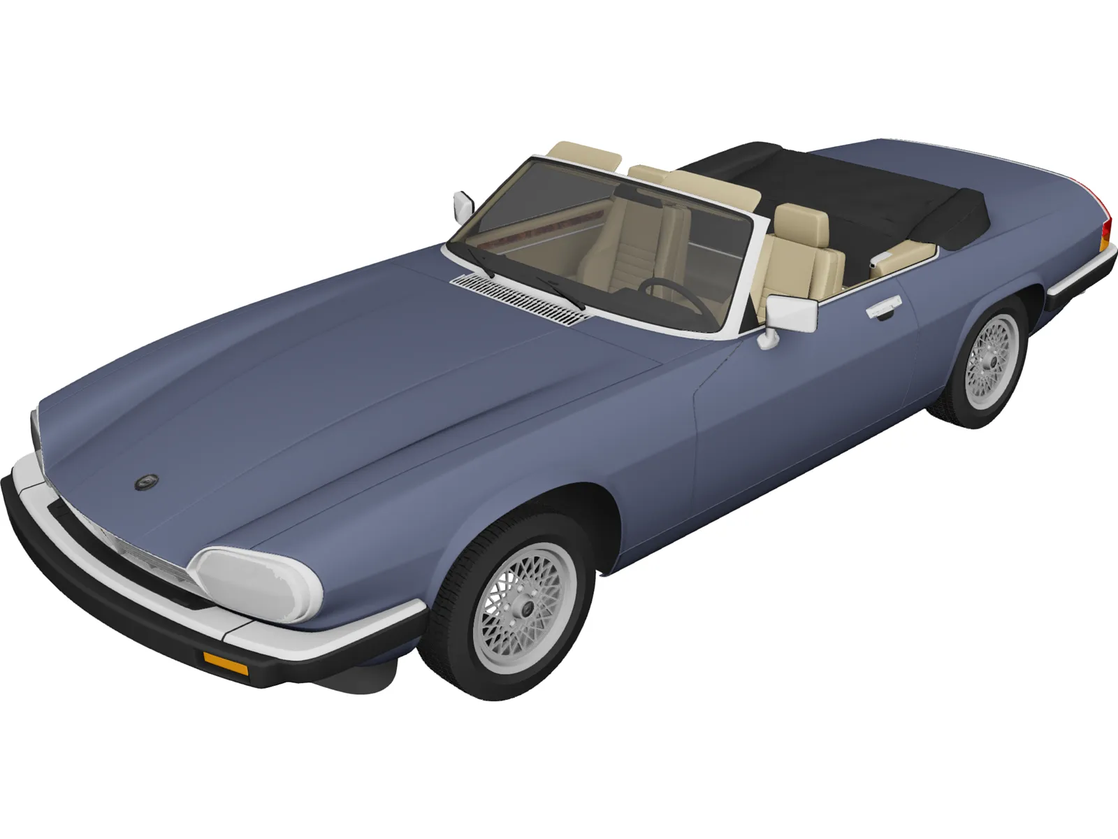 Jaguar XJS Convertible (1975) 3D Model