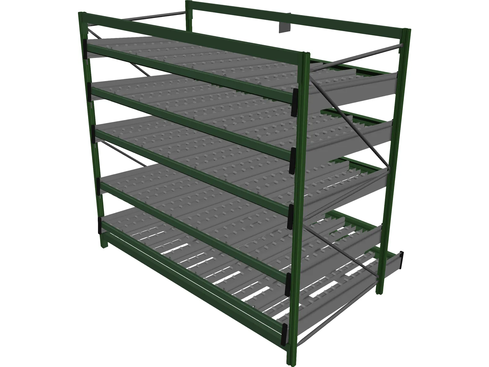 Dinamic Shelves for Picking Lines 3D Model
