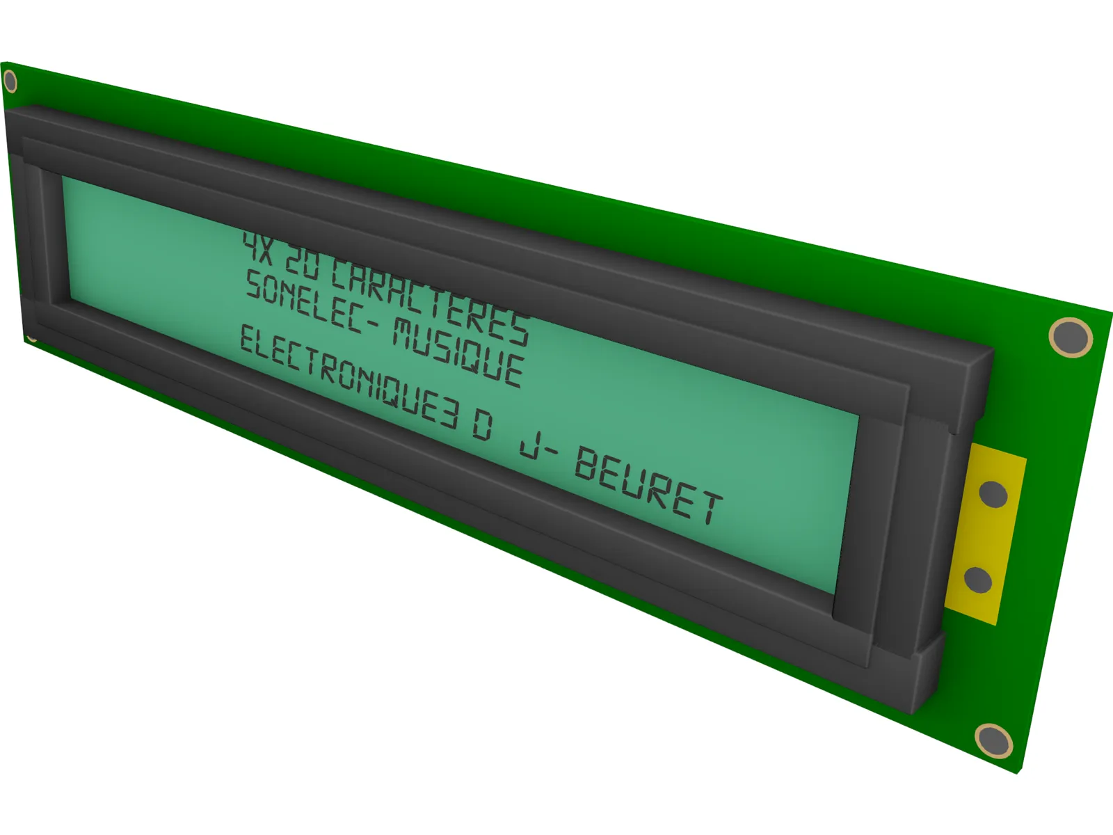 LCD 4x40 3D Model