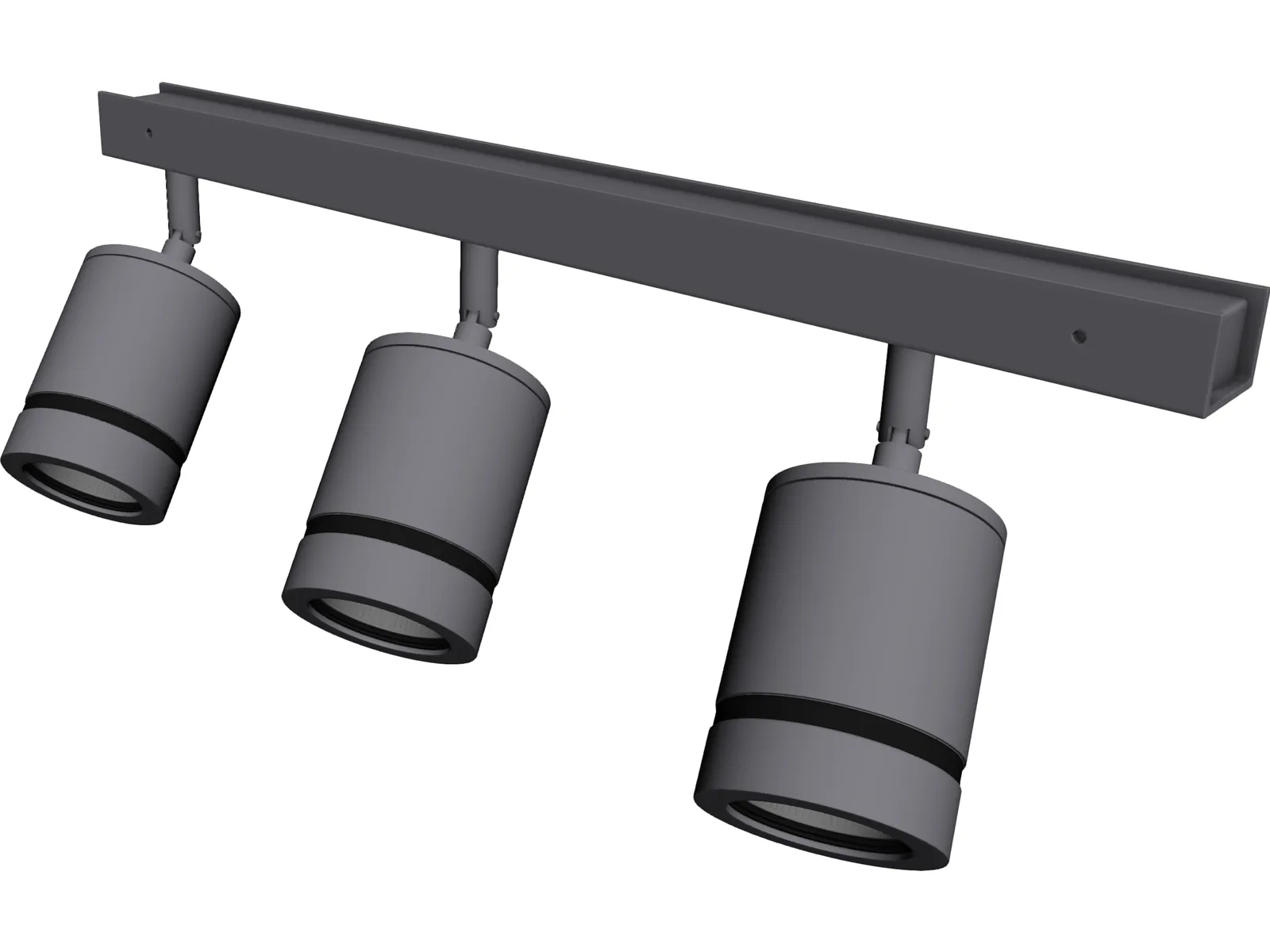 Lamps on Railing 3D Model