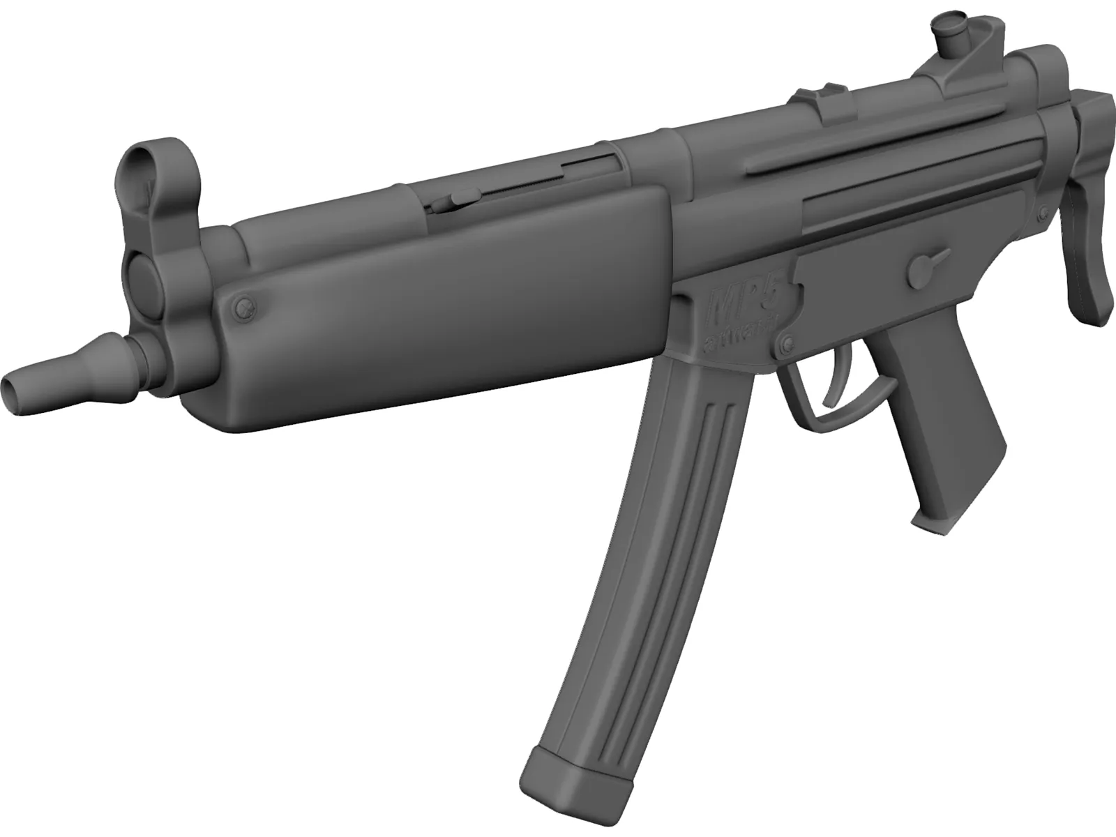 MP5 Machine Gun 3D Model