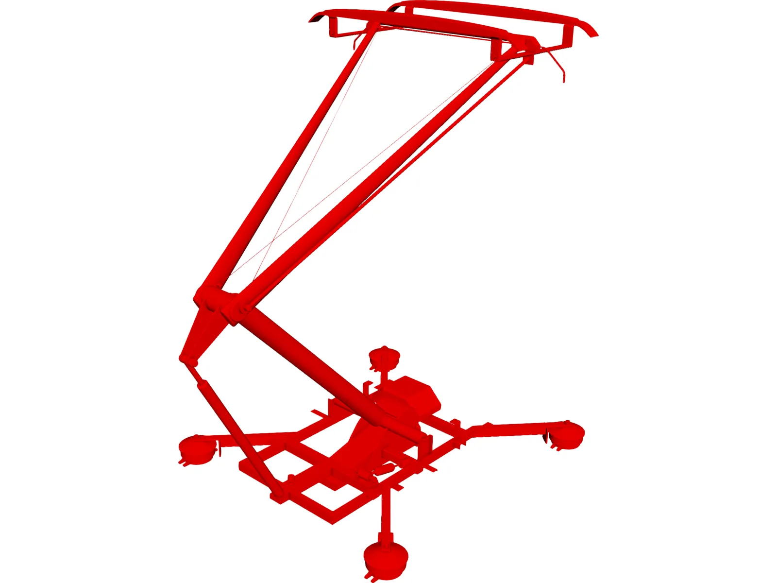 Konstal 105 Tram Pantograph 3D Model