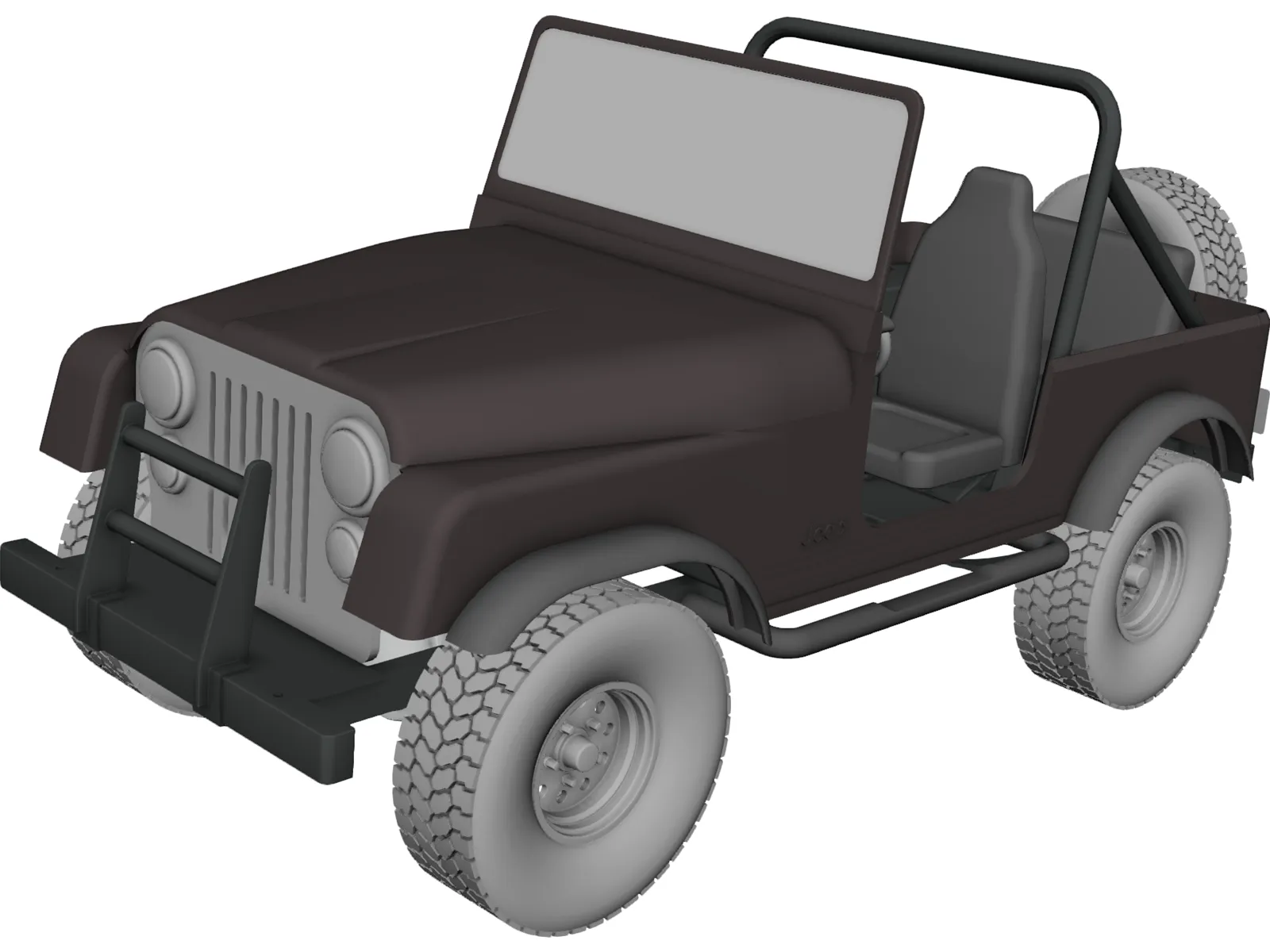 Jeep Wrangler CJ7 (1978) 3D Model