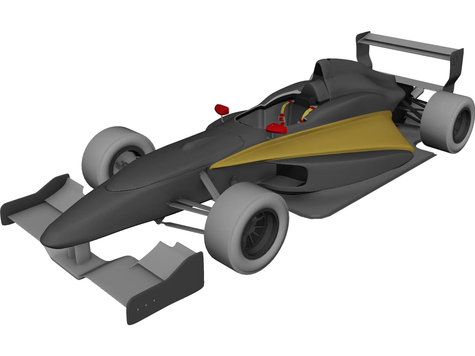 Formula 2000 Racing Car 3D Model