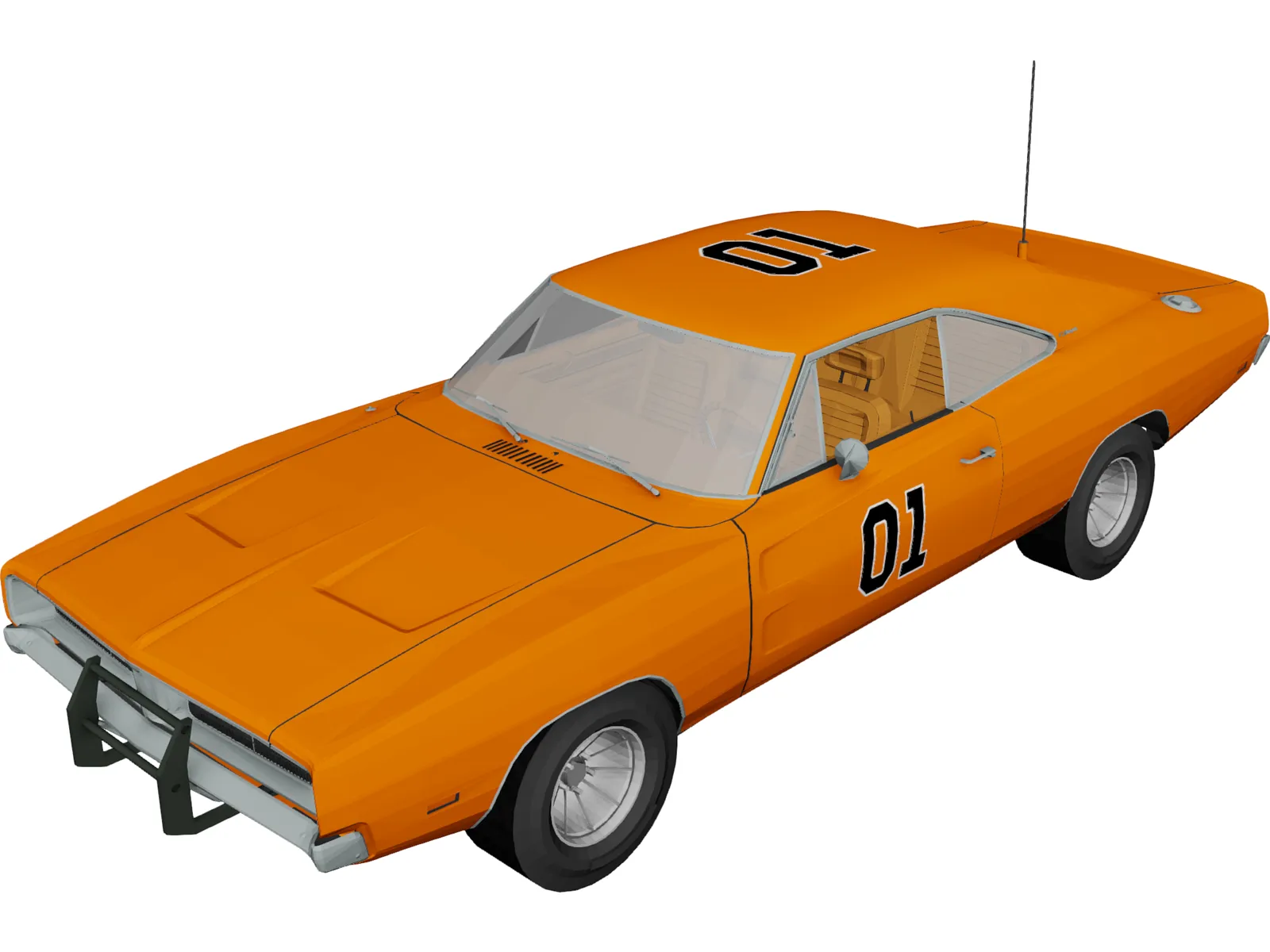 Dodge Charger General Lee (1969) 3D Model - 3D CAD Browser