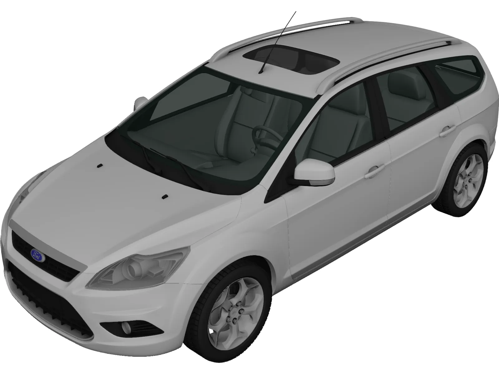 Ford Focus Station Wagon (2008) 3D Model