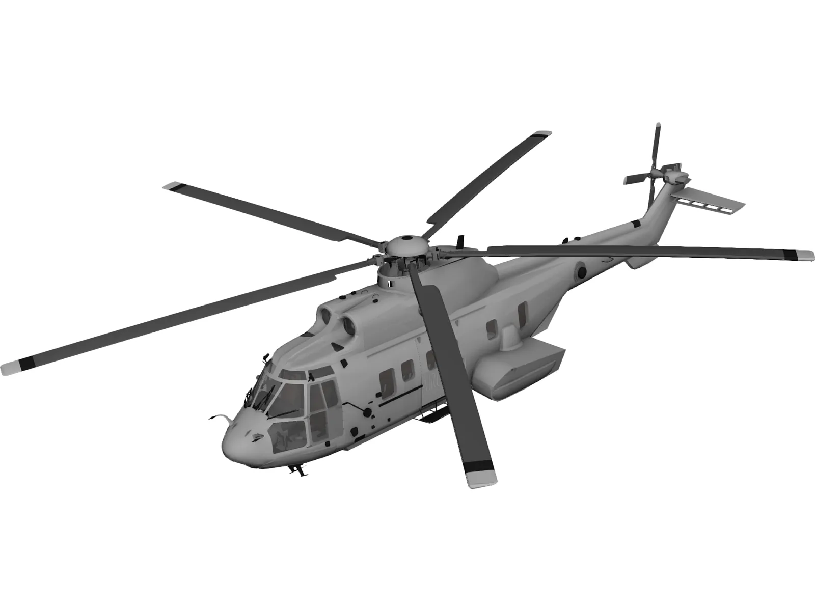 Eurocopter EC225 Super Puma 3D Model