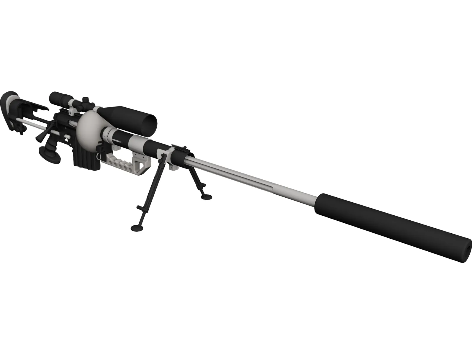 CheyTac M-200 Intervention Rifle 3D Model