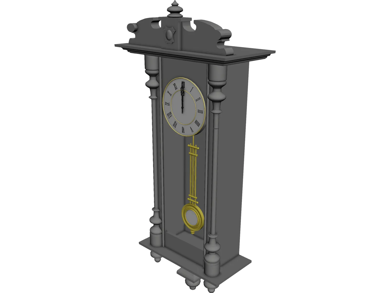 Pendulum Clock 3D Model