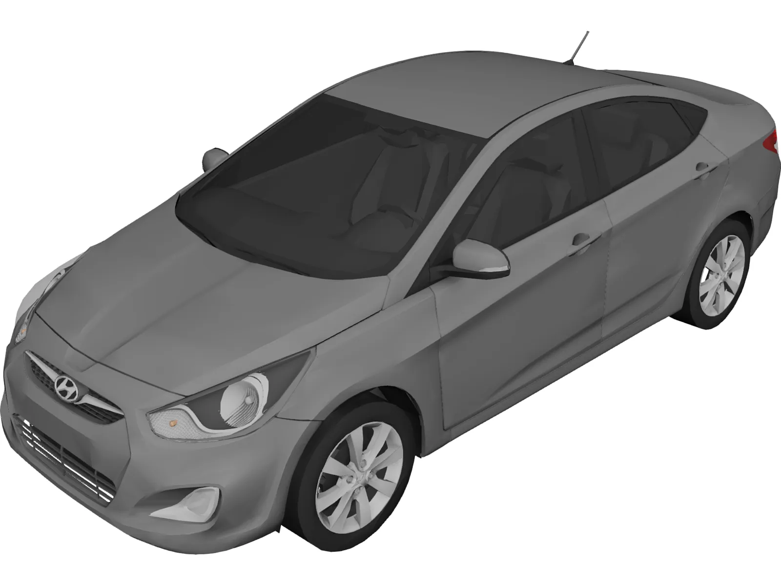 Hyundai Solaris (2012) 3D Model