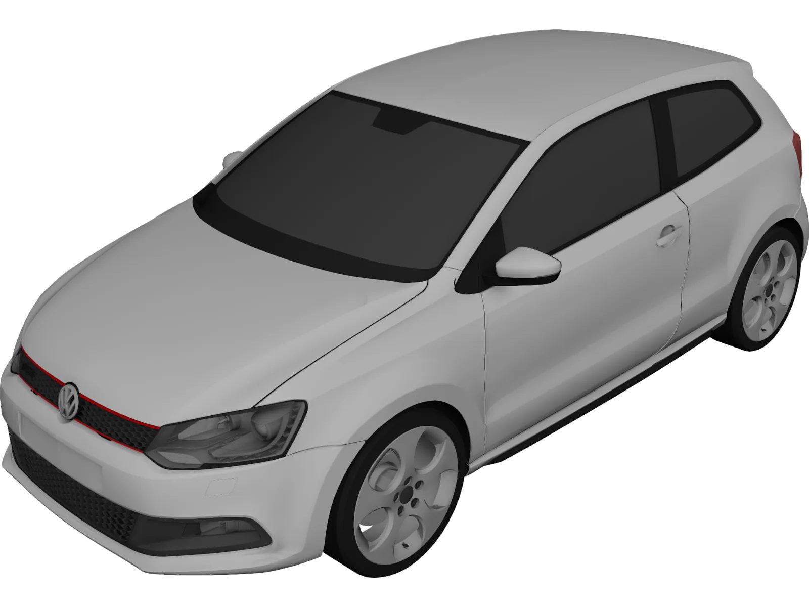 Volkswagen Polo GTi (2012) 3D Model