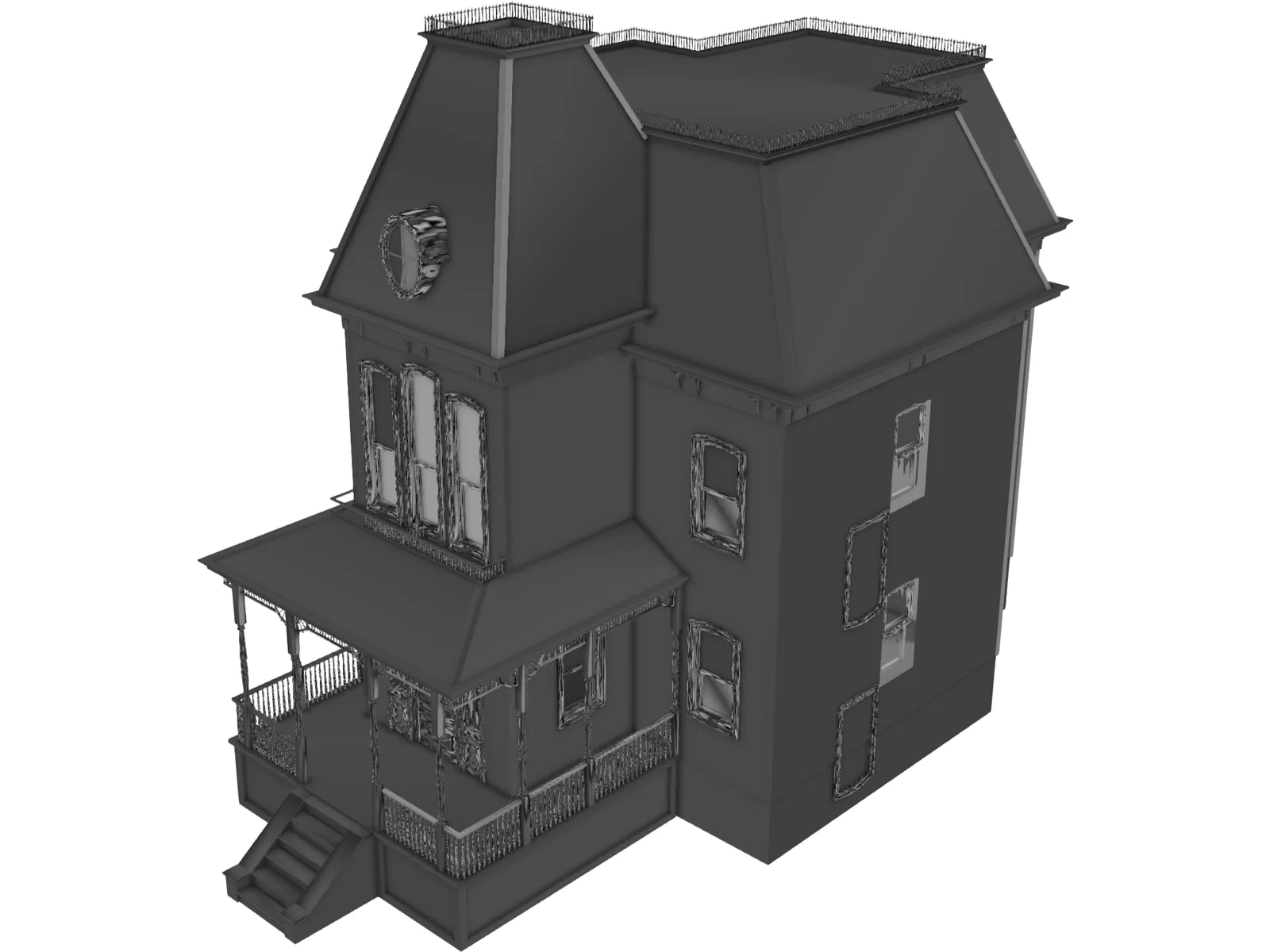 thumbnail image 2 of PSYCHO HOUSE - House On The Hill - Z Scale 1:220 - Pre-Built 3D Model Scenery By Model Scenery World 2 of 3