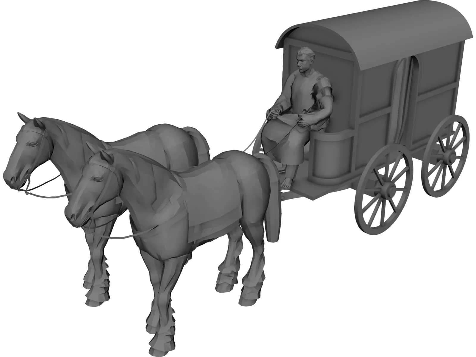 Roman Carriage 3D Model