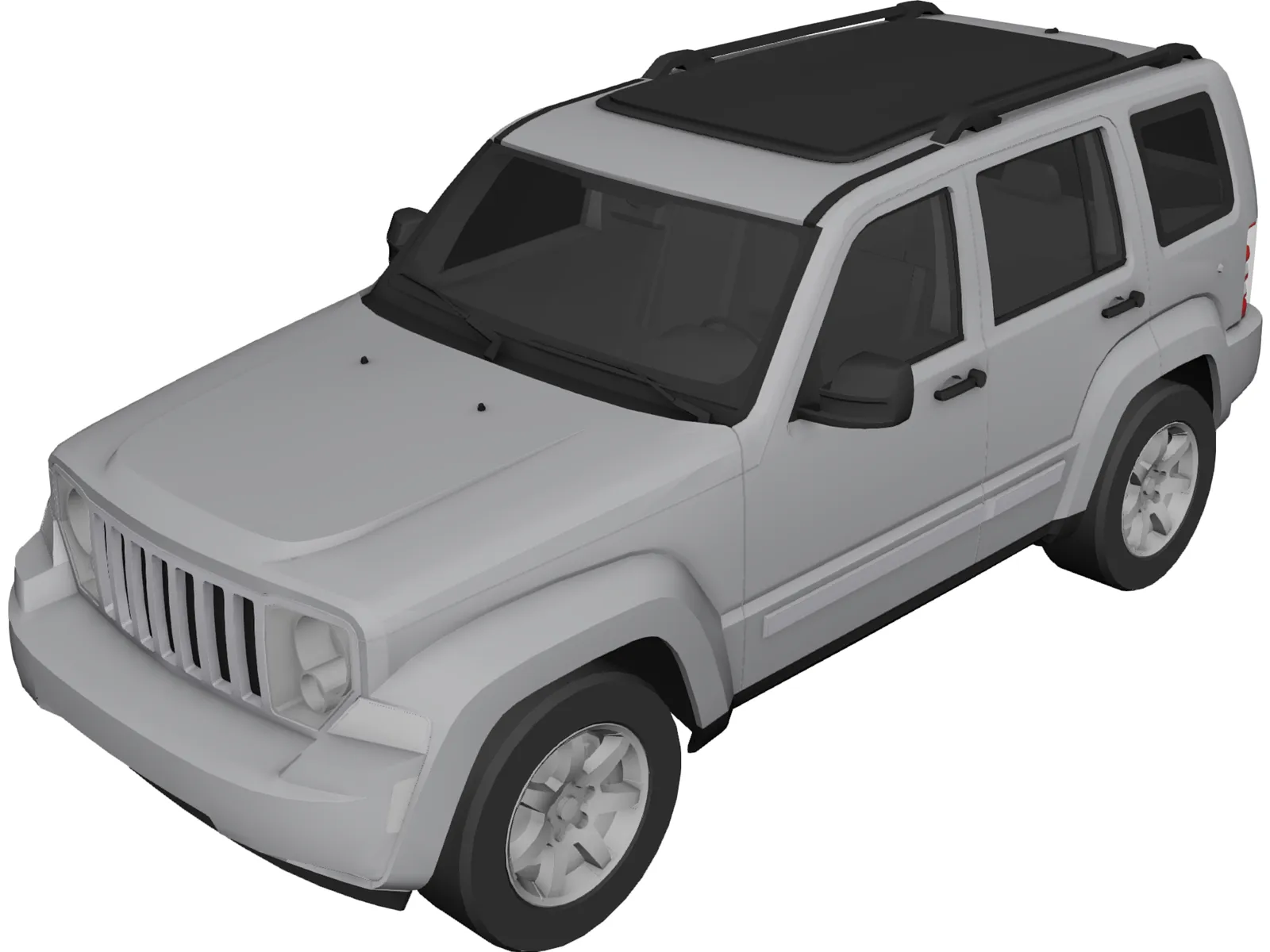 Jeep Cherokee Rubicon (2008) 3D Model