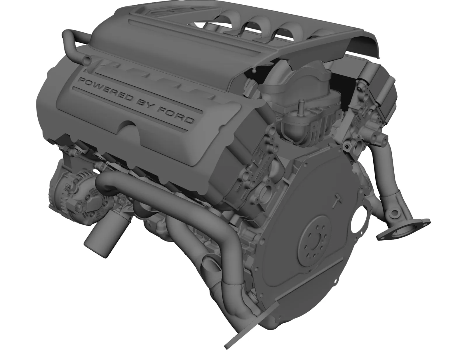 Ford 5.0 Coyote Engine 3D Model