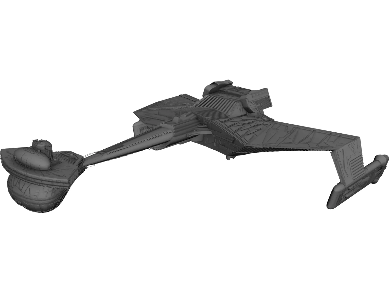 Ktinga Class Battle Cruiser 3D Model