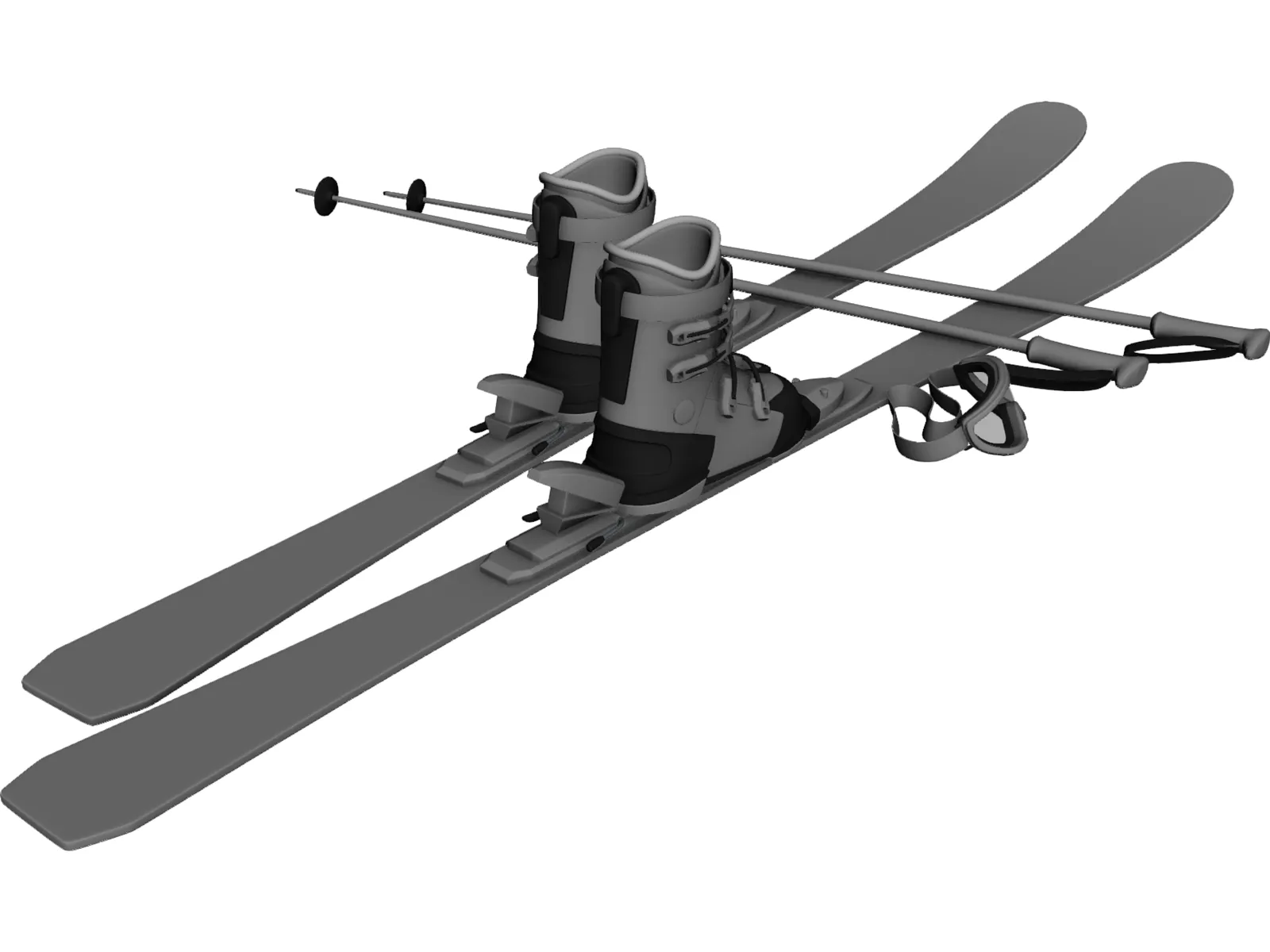 Ski 3D Model