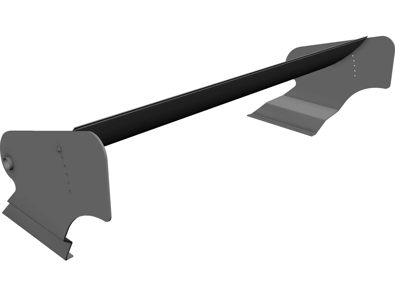 Group 5 Racing Rear Spoiler Wing 3D Model