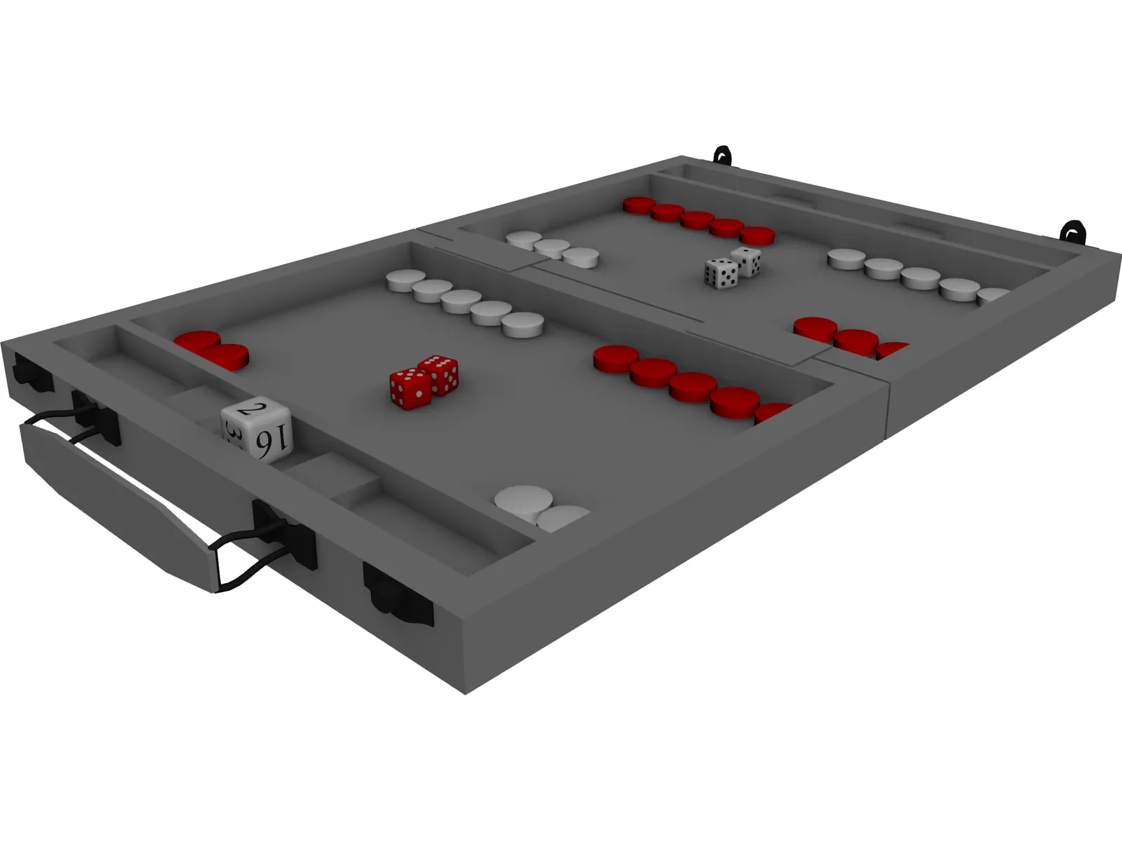 Backgammon Board 3D Model