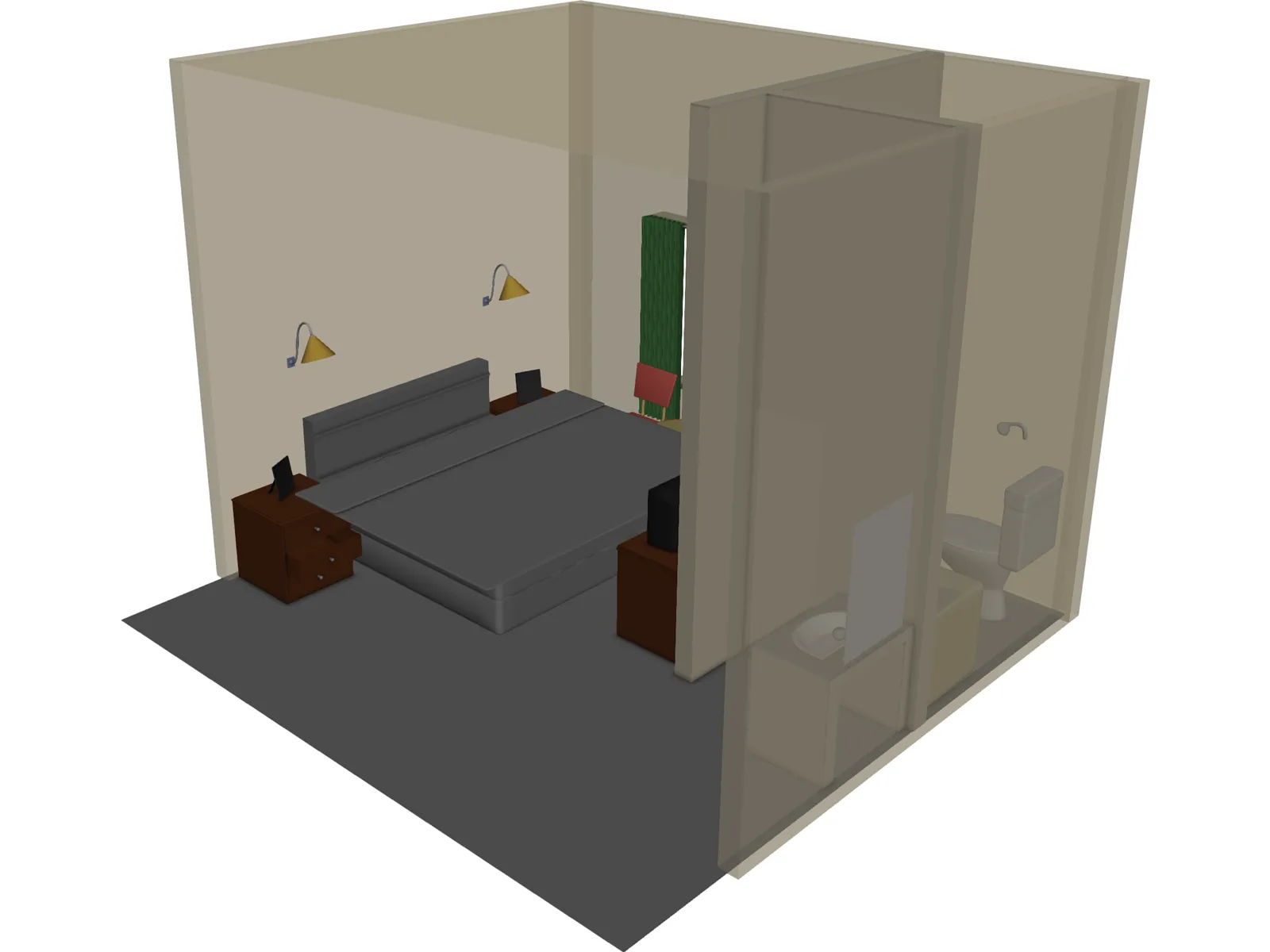 Hotel Room 3D Model