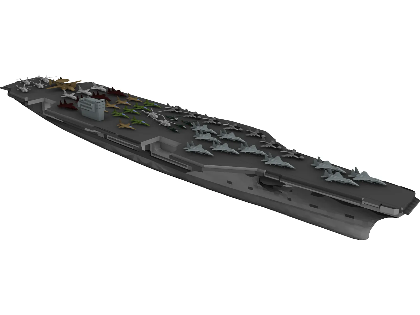 USS Aircraft Carrier 3D Model