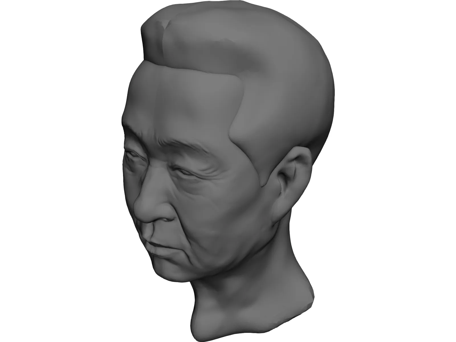 Old Chinaman Head 3D Model