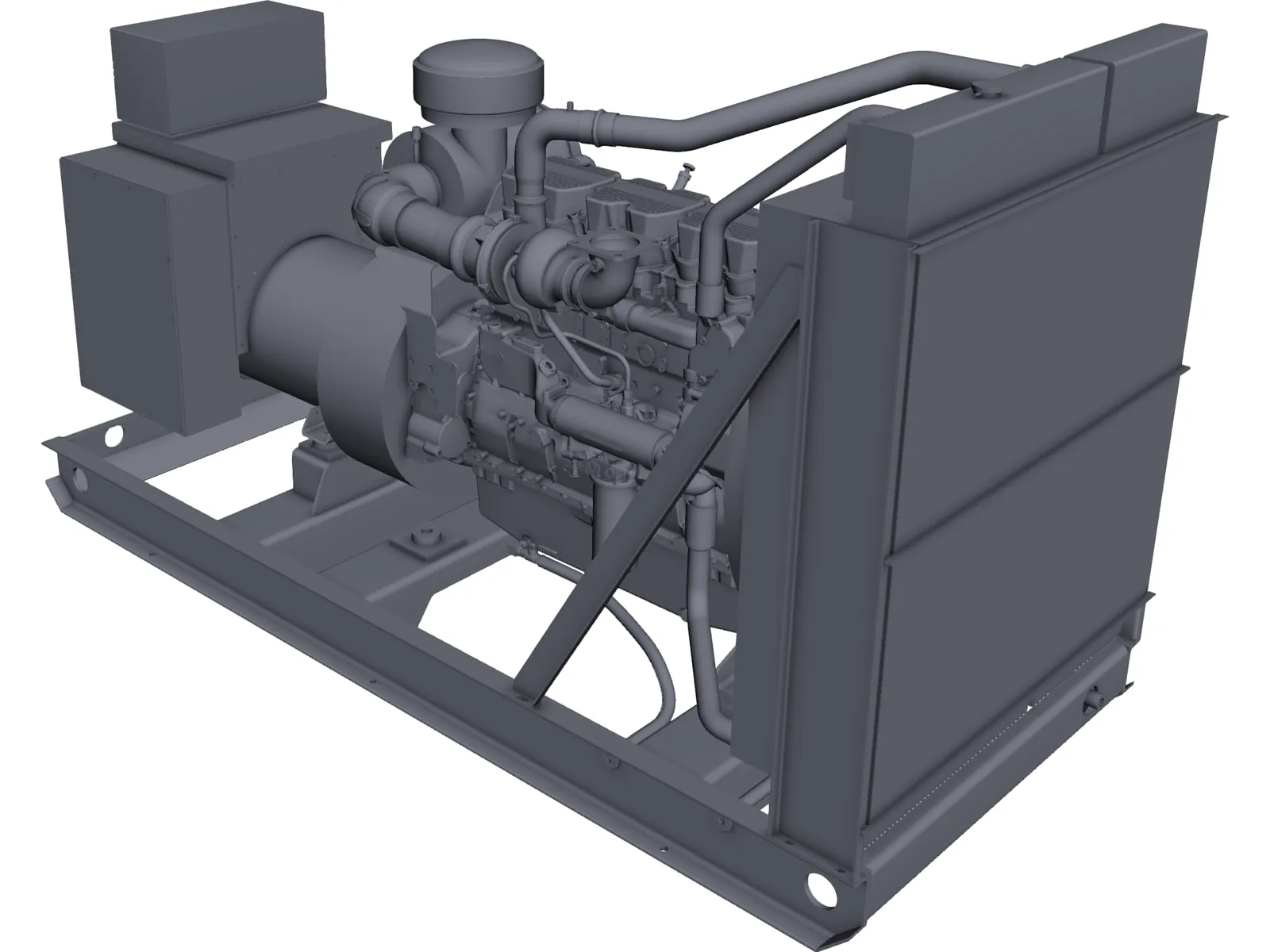 Caterpillar C15 Generator Set 3D Model