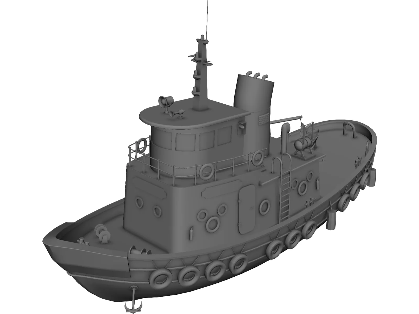 Tug Boat 3D Model