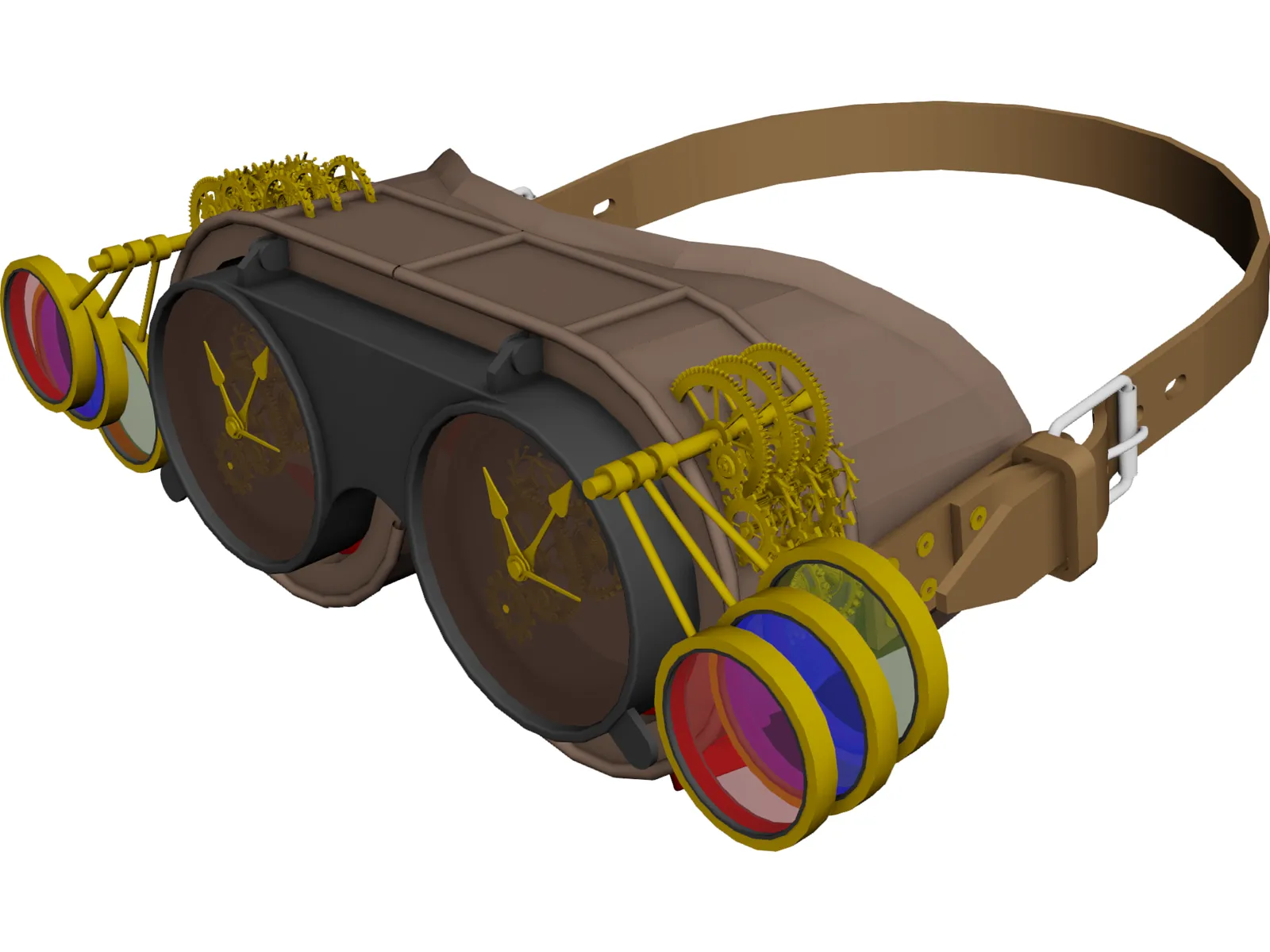 Steampunk Goggles 3D Model