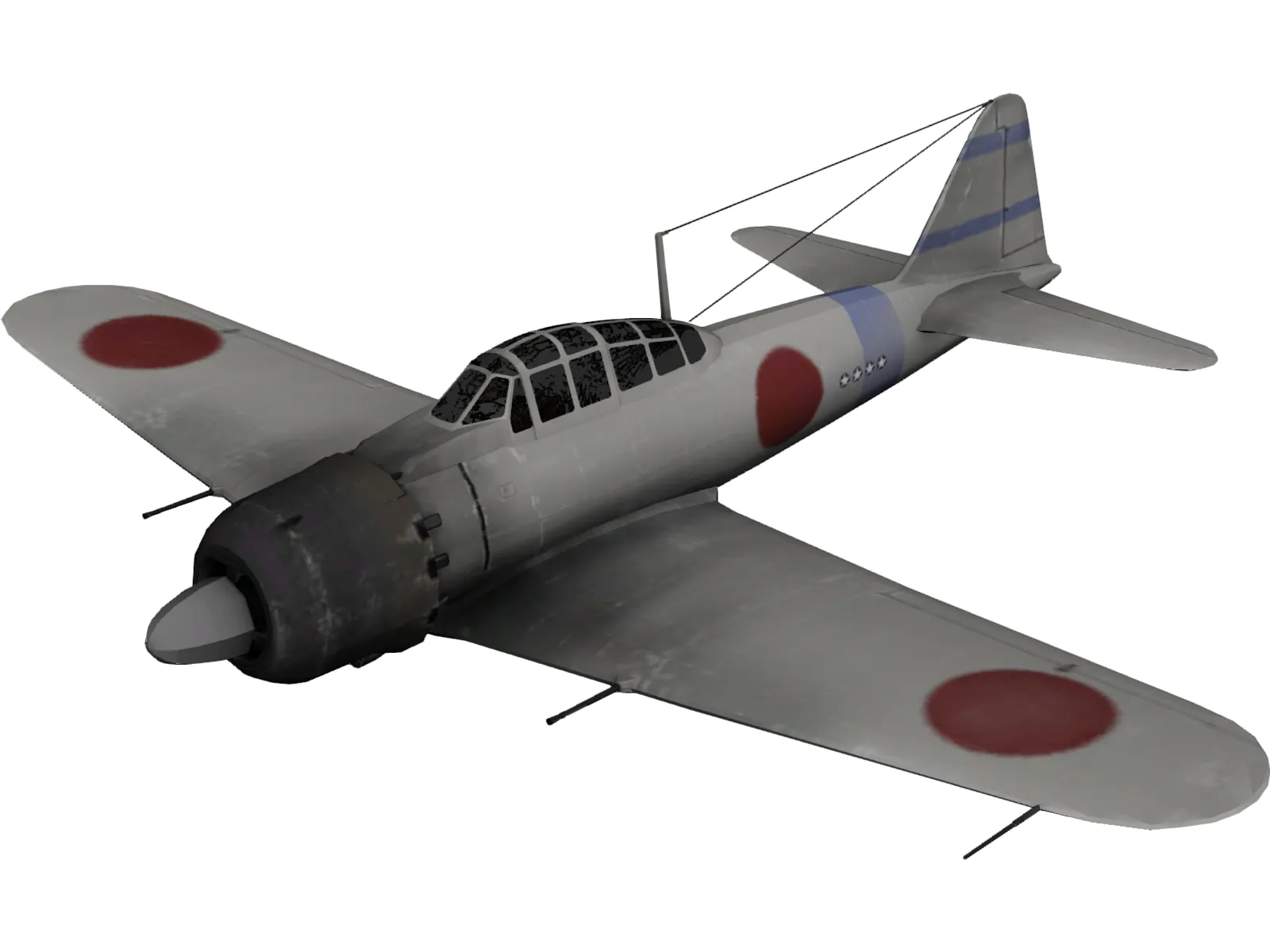 A6M Zero Navy Camo 3D Model