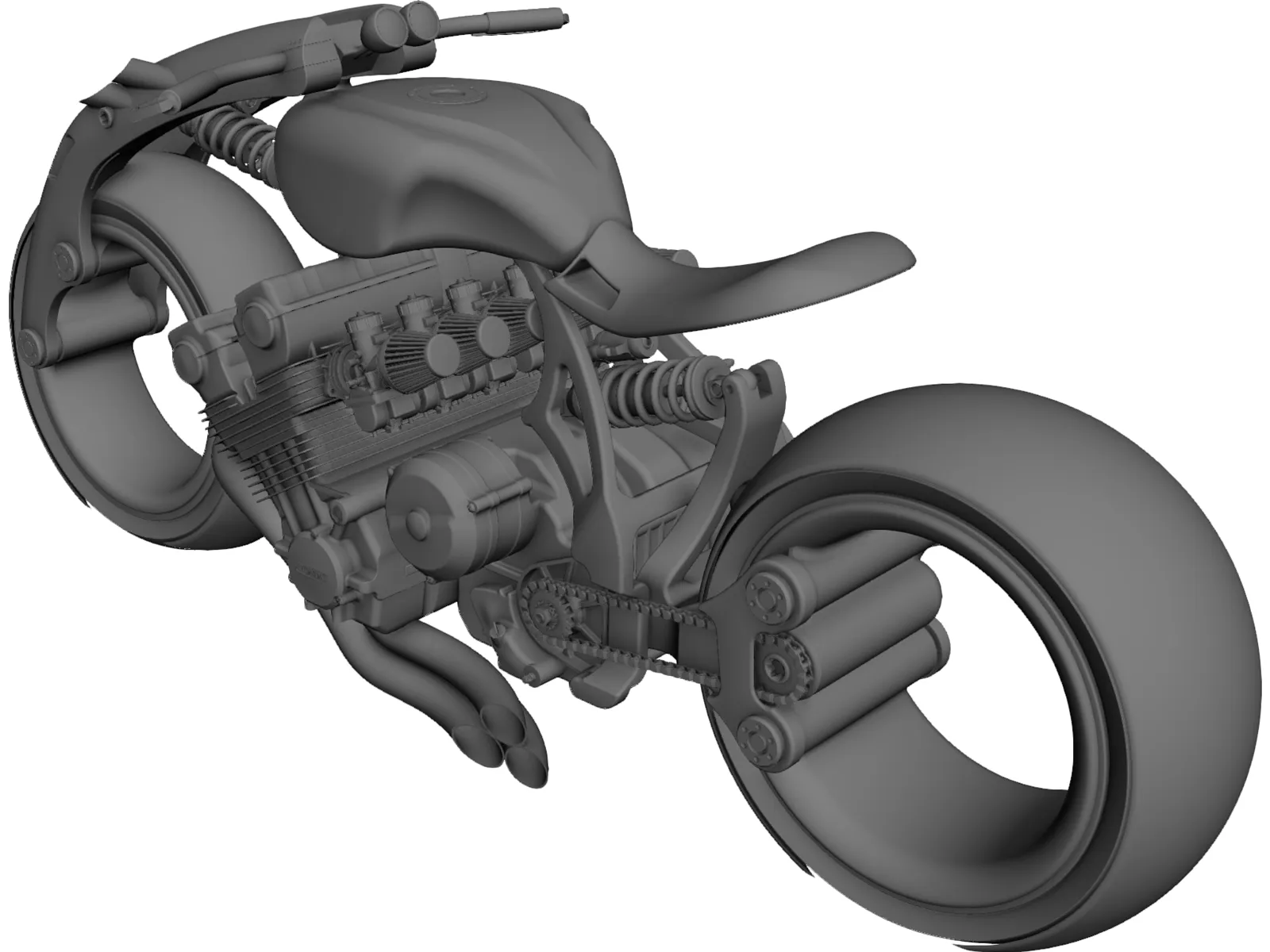 Lo-Rider Motorcycle Concept 3D Model