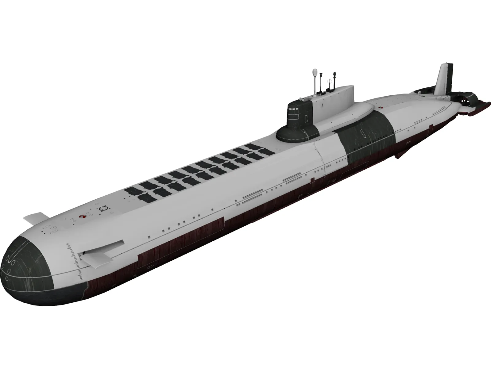 Typhoon-class Submarine 3D Model