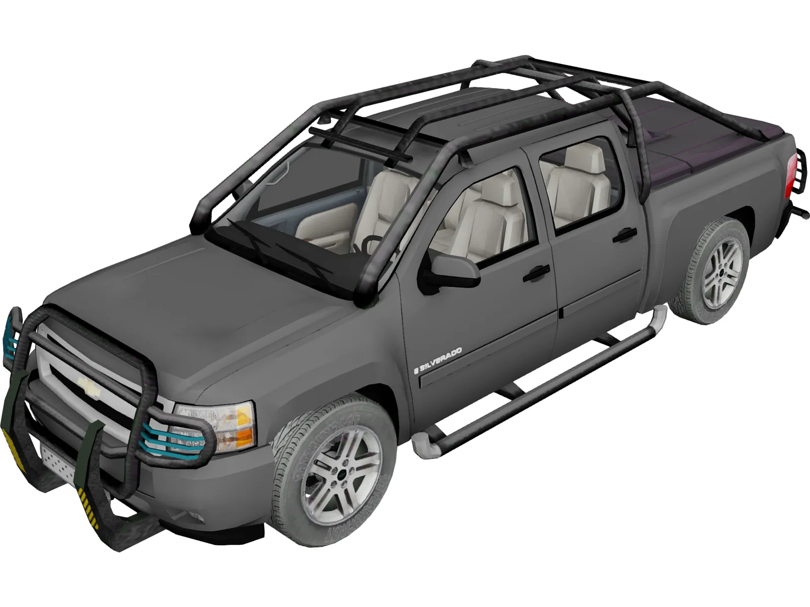 Chevrolet Silverado Crewcab (2007) 3D Model