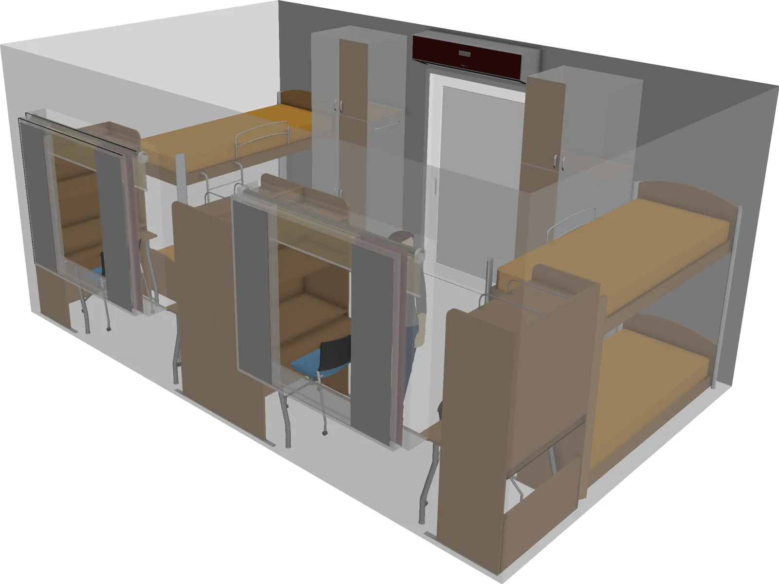 Dormitory Room 3D Model