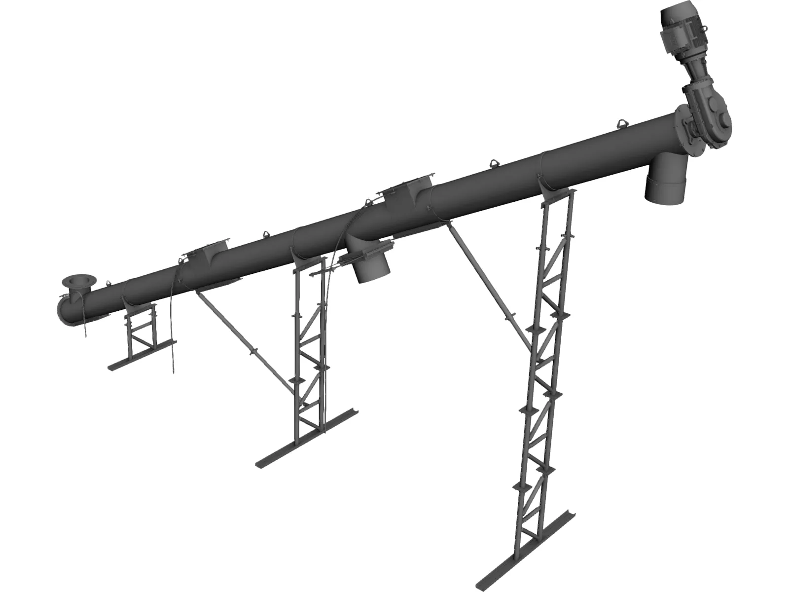 Dust Incline Auger 3D Model