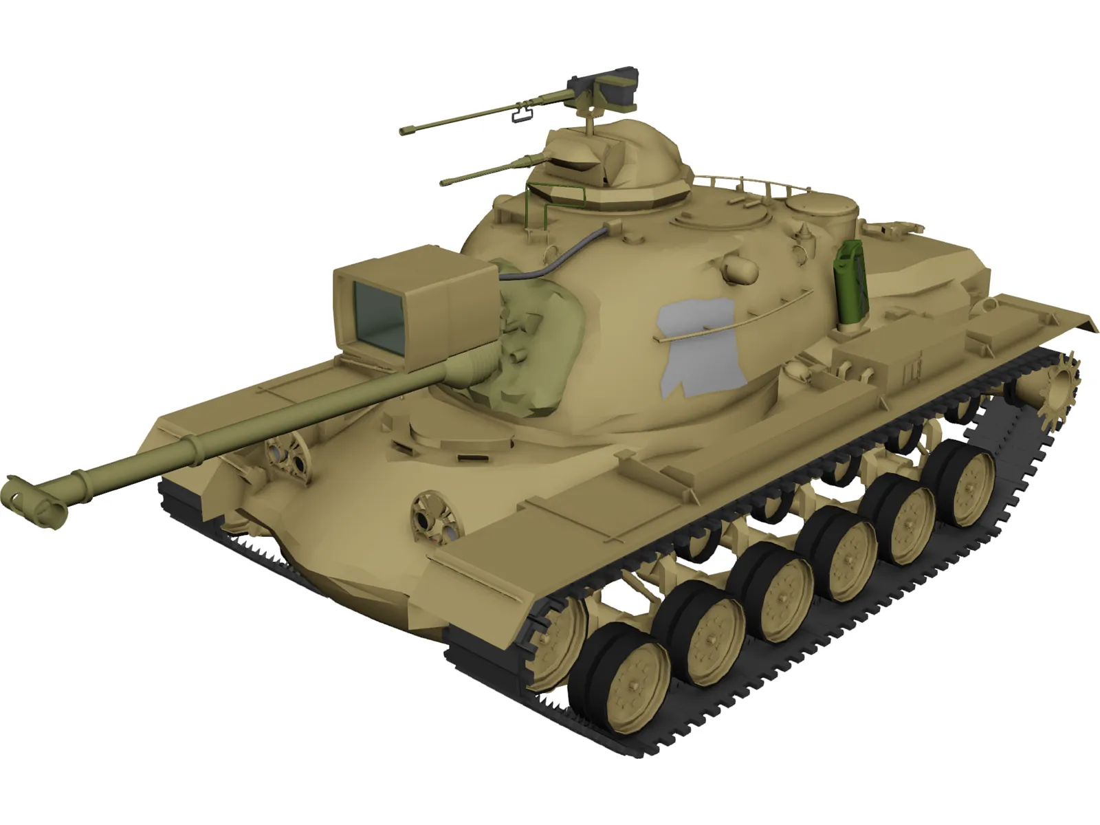 M48A3 Patton Main Battle Tank 3D Model