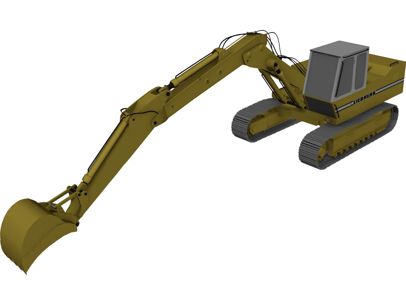 Liebherr Hydraulic Bagger 3D Model