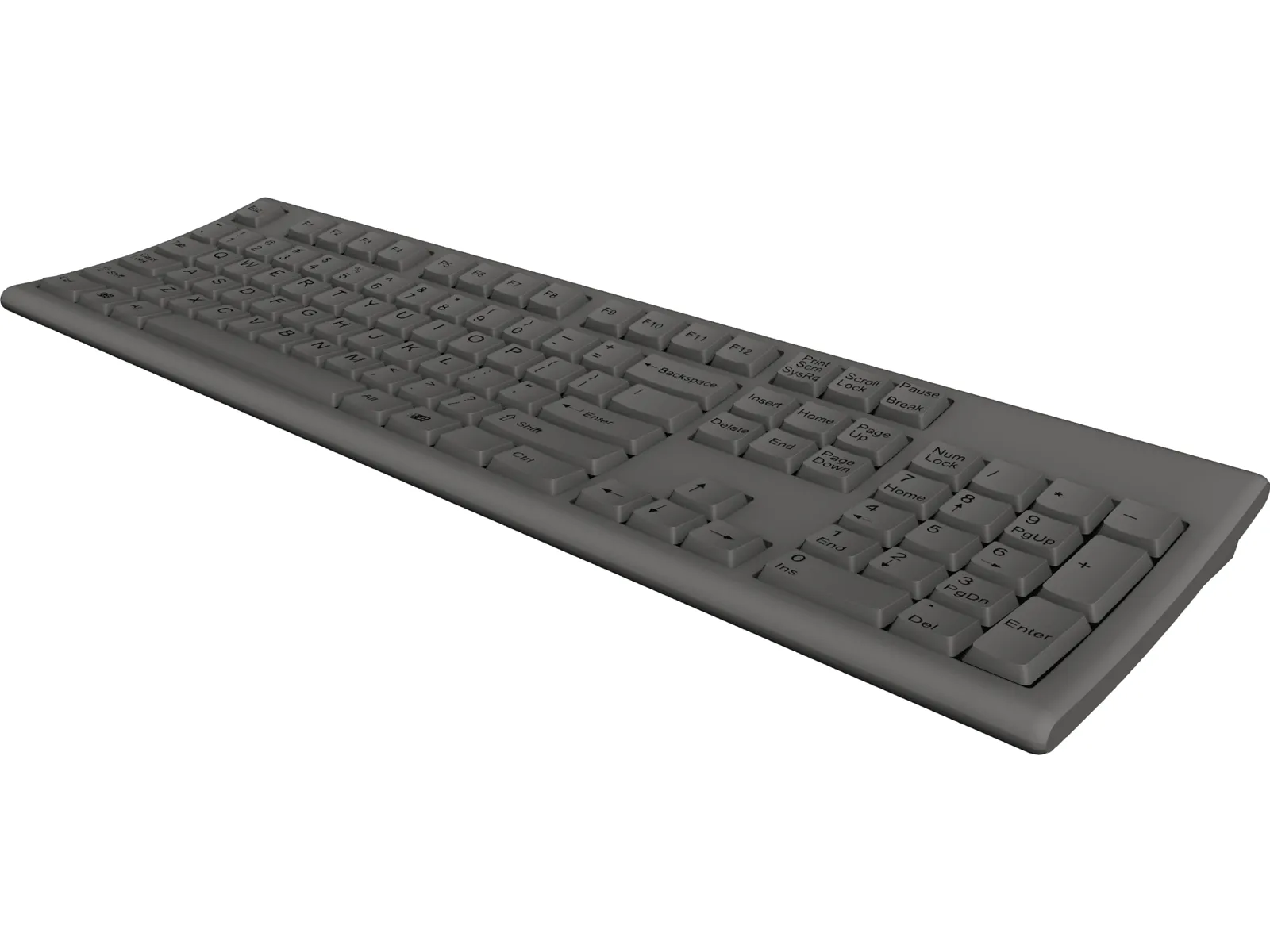 Computer Keyboard 3D Model