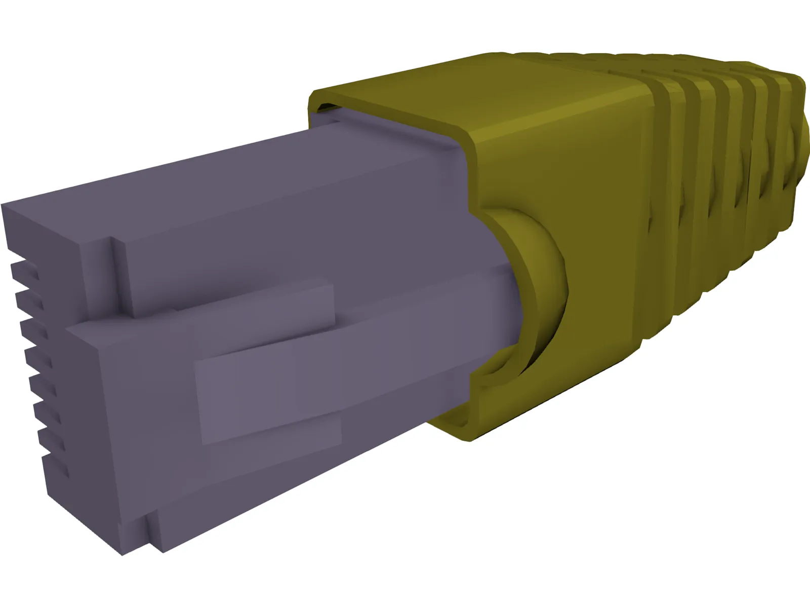 RJ-45 Connector 3D Model