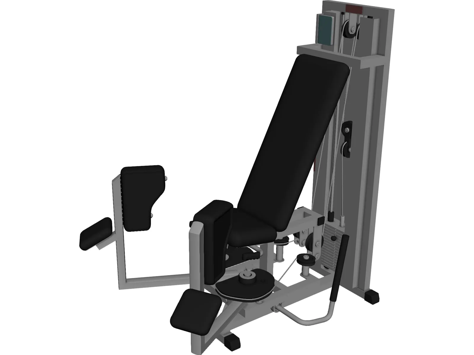 Fitness Bench 3D Model