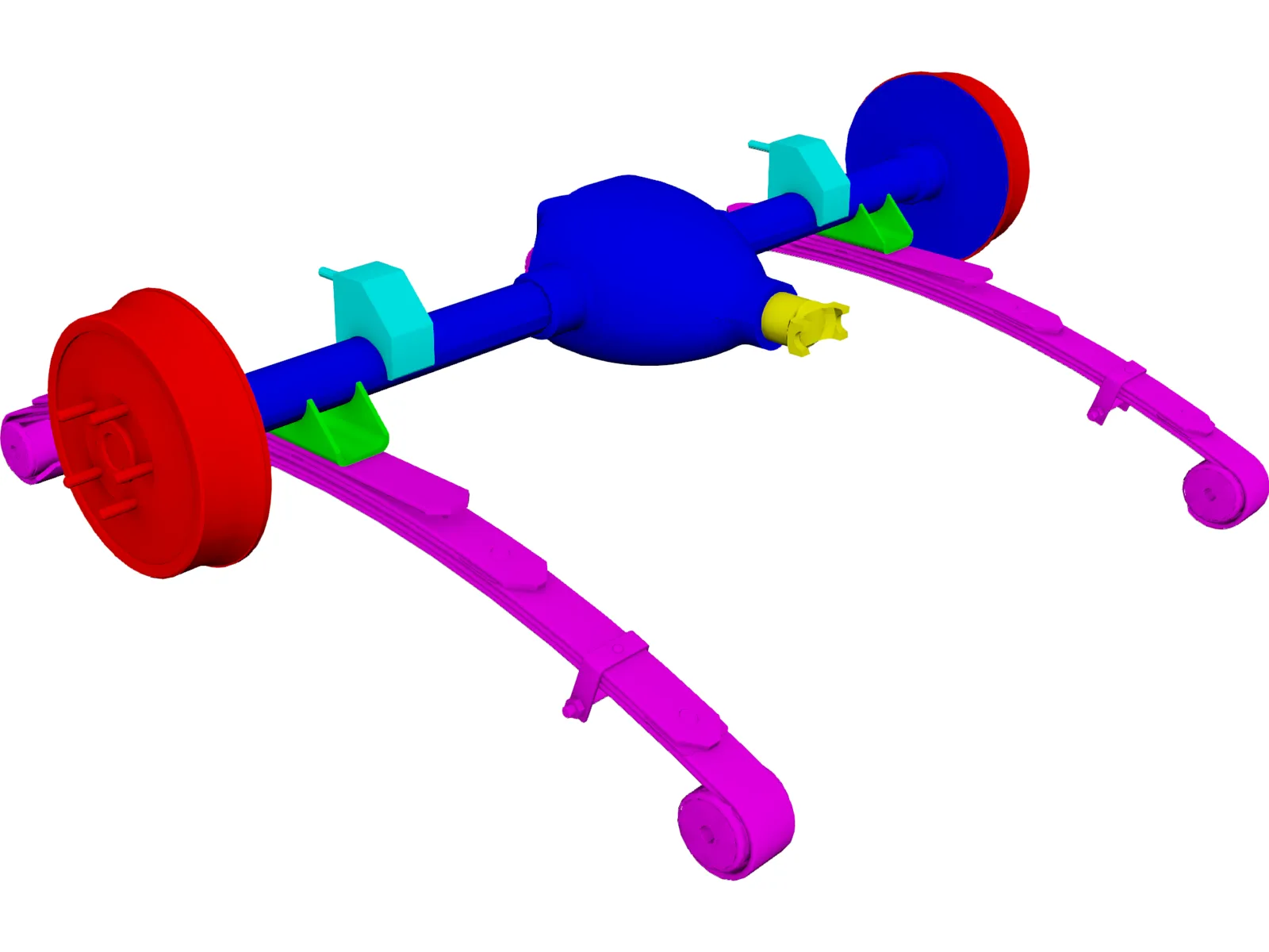 Rear Axle Assembly 3D Model