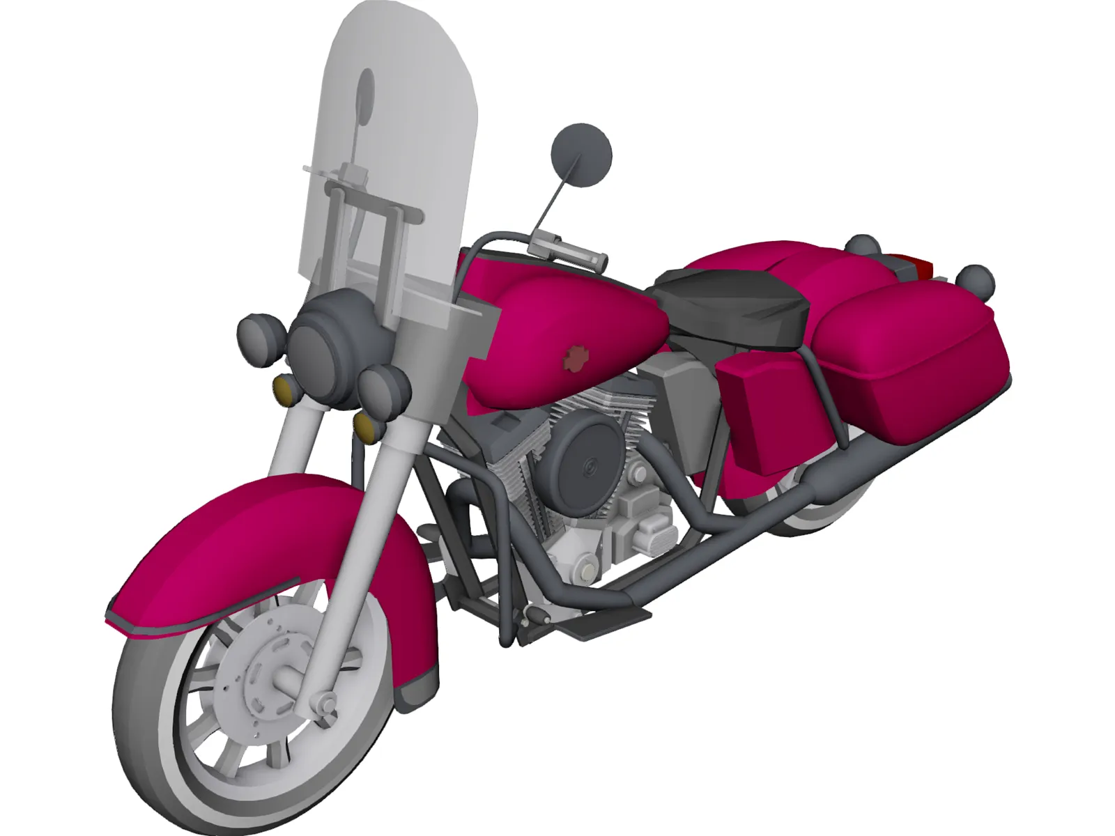 Harley-Davidson Glide 3D Model