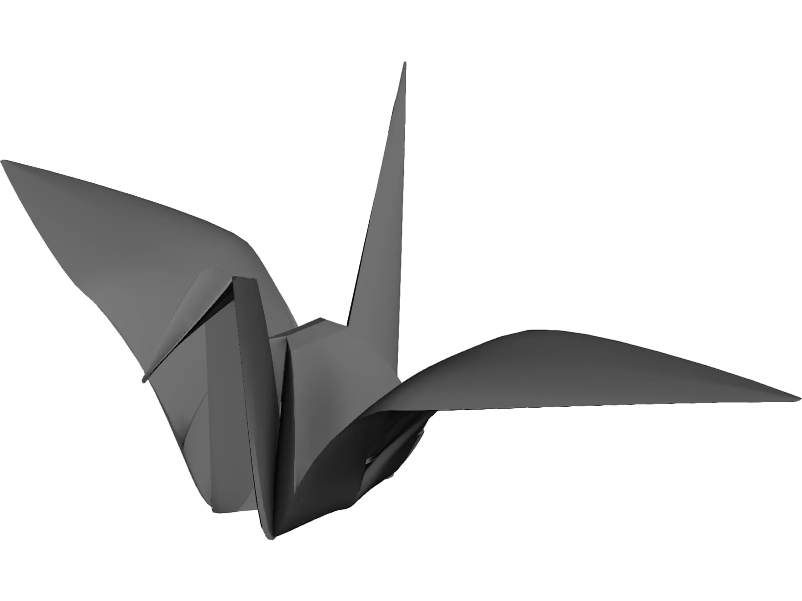 Origami Crane 3D Model
