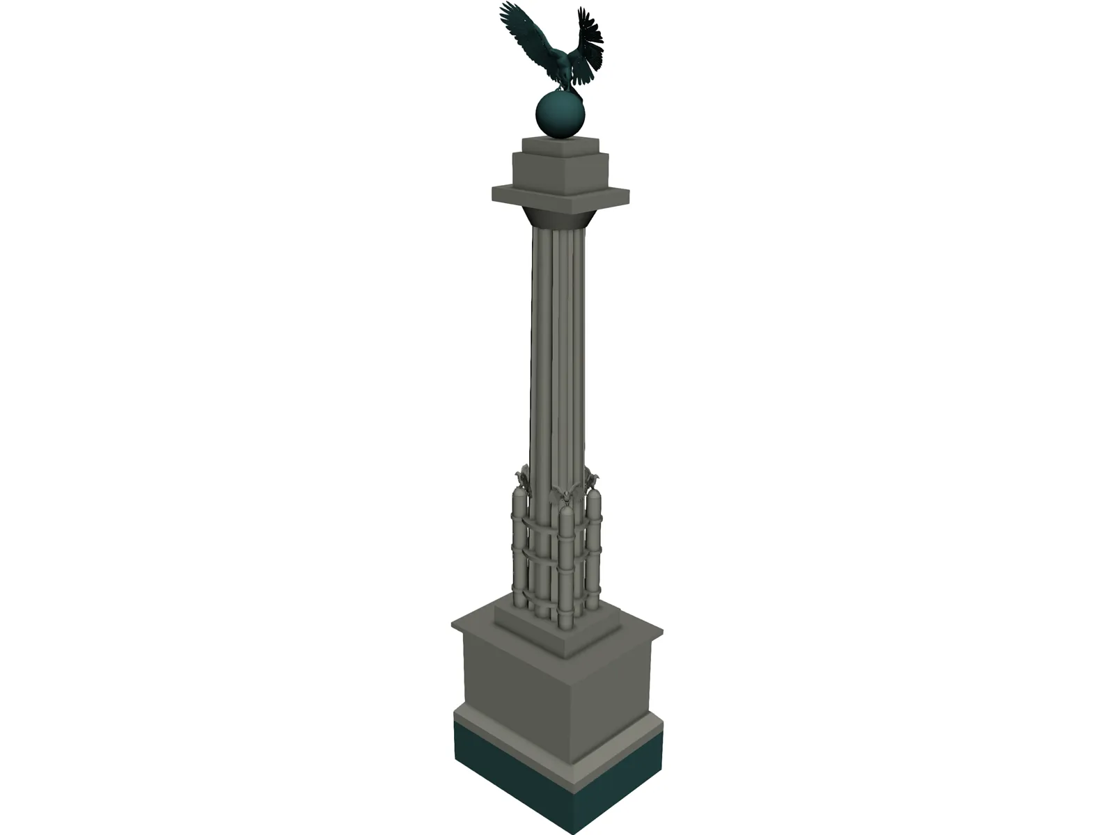 Prospect Park Entry Pillar 3D Model