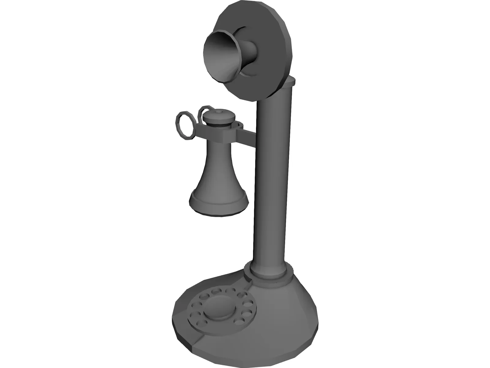 Candlestick Telephone 3D Model