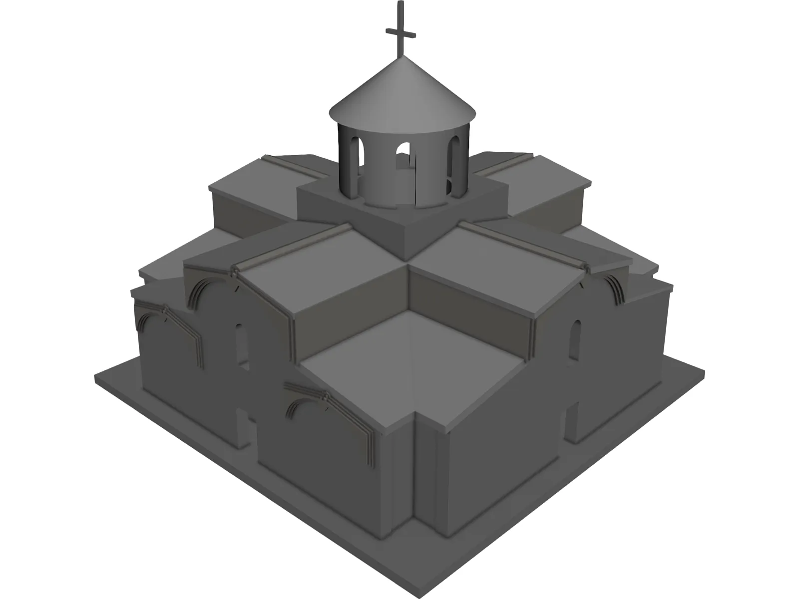 Ancient Roman Church 3D Model