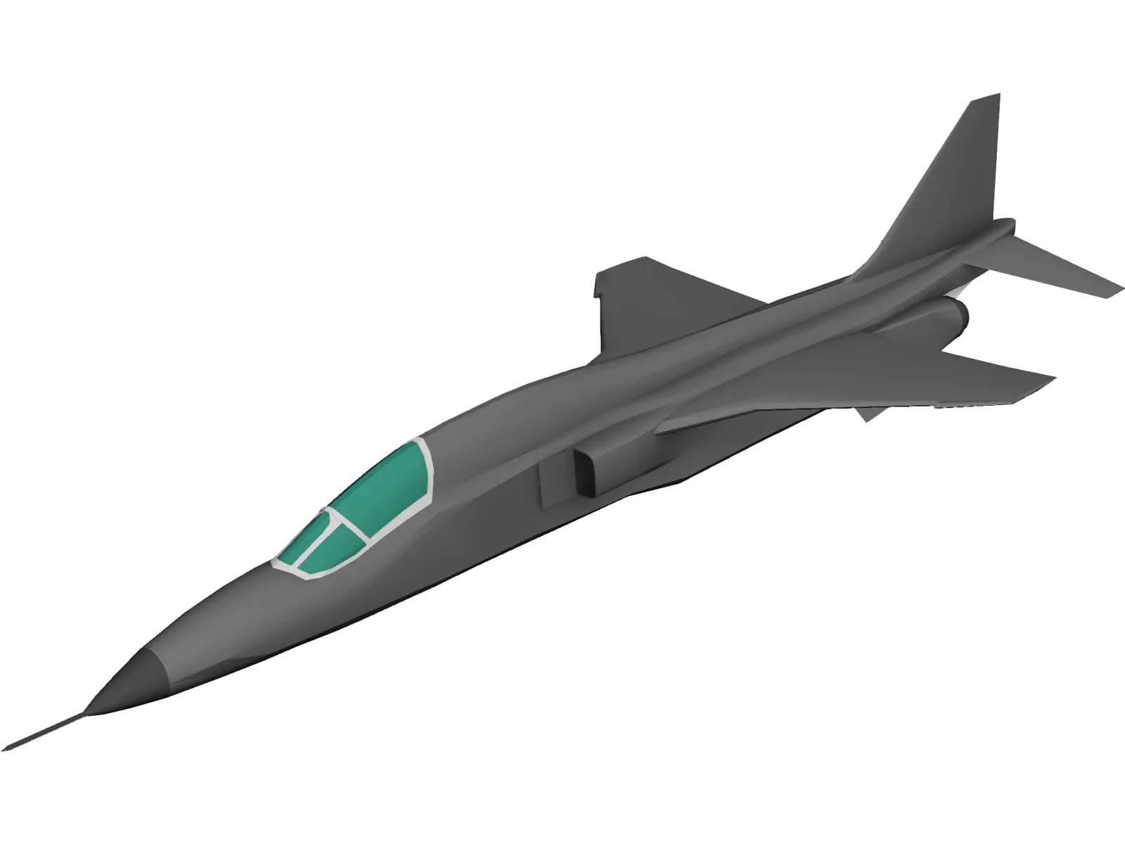 Mitsubishi T-1 Trainer 3D Model