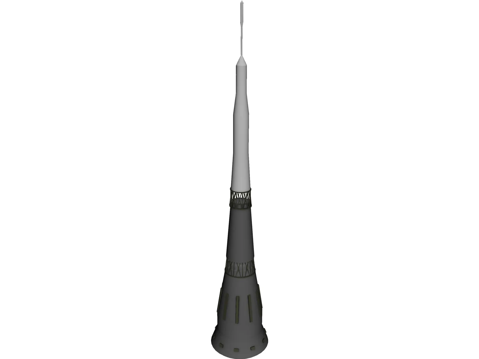 Soviet N1 Moon Rocket 3D Model